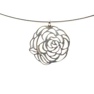 Chanel Camellia Pendant Necklace Metal #234123C88B
